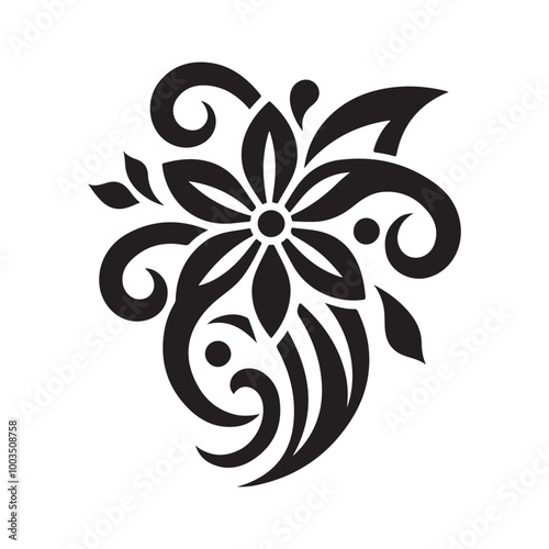 Floral ornaments for tattoo art