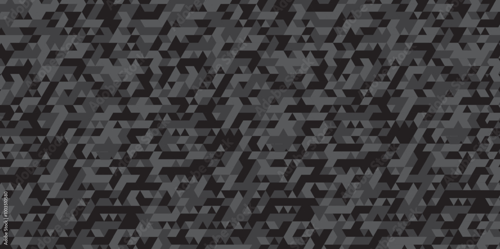 Abstract geometric black and gray cube background seamless mosaic and low polygon triangle texture wallpaper.
Abstract geometric black and gray cube background seamless mosaic and low polygon triangle texture wallpaper.