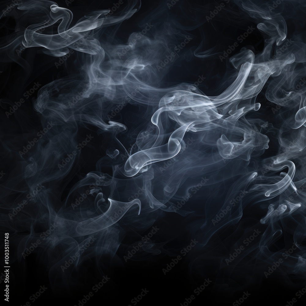 Obraz premium Abstract smoke on black