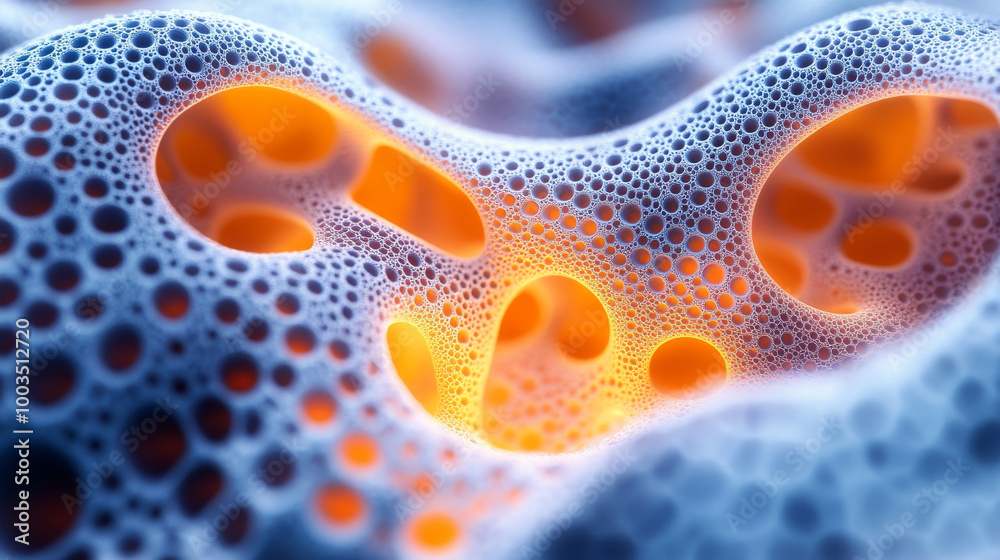 Abstract blue and orange 3D bubble texture Abstract blue and orange 3D bubble texture