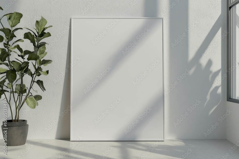 A3 Poster Mockup on White Background created with Generative AI A3 Poster Mockup on White Background created with Generative AI