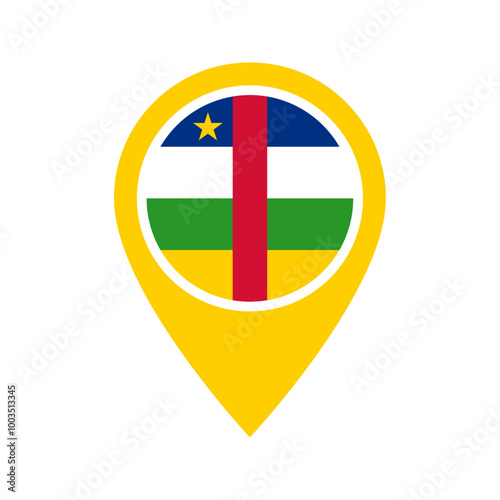 Central African Republic flag location icon Free Download Central African Republic flag location icon - GFXLoad
