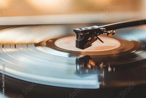 turntable with vinyl record