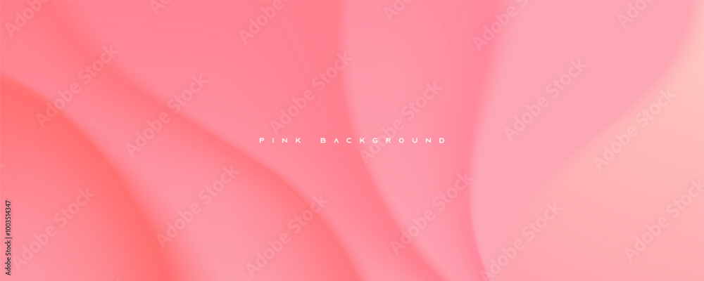 Pink wavy shape dimension background decorative design vector