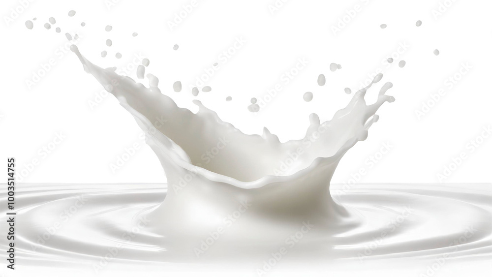milk splash isolated on transparent background