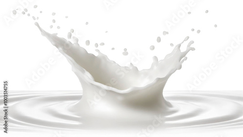 Obraz na płótnie milk splash isolated on transparent background w salonie