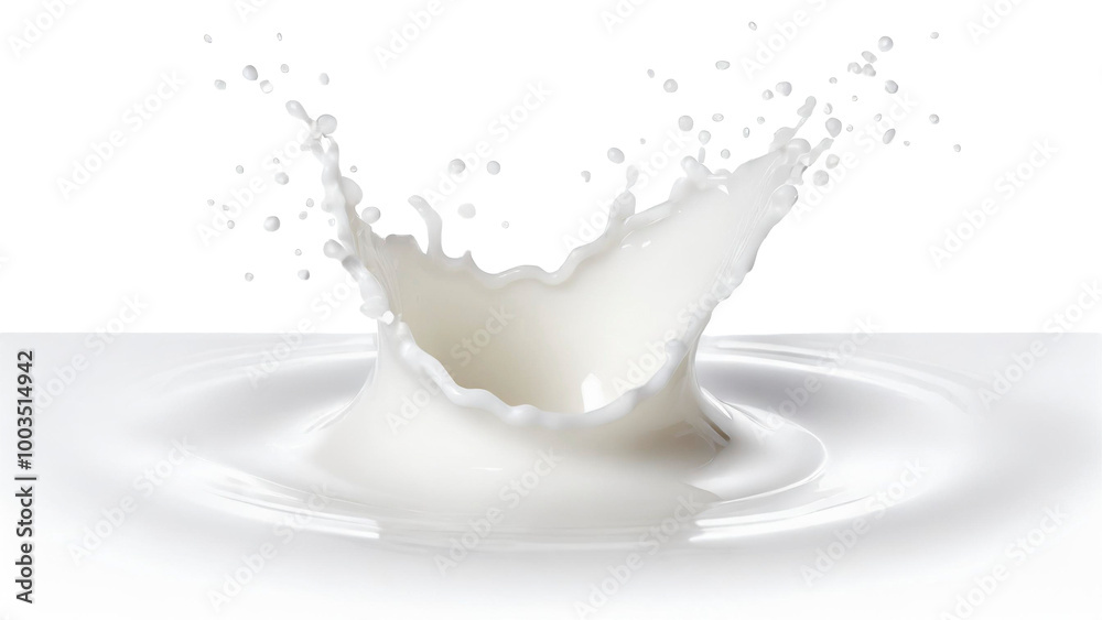 milk splash isolated on transparent background