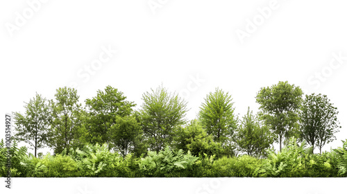 A lush green forest with trees and foliage, creating a natural and scenic backdrop.