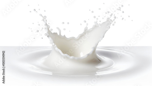 Obraz na płótnie milk splash isolated on transparent background w salonie
