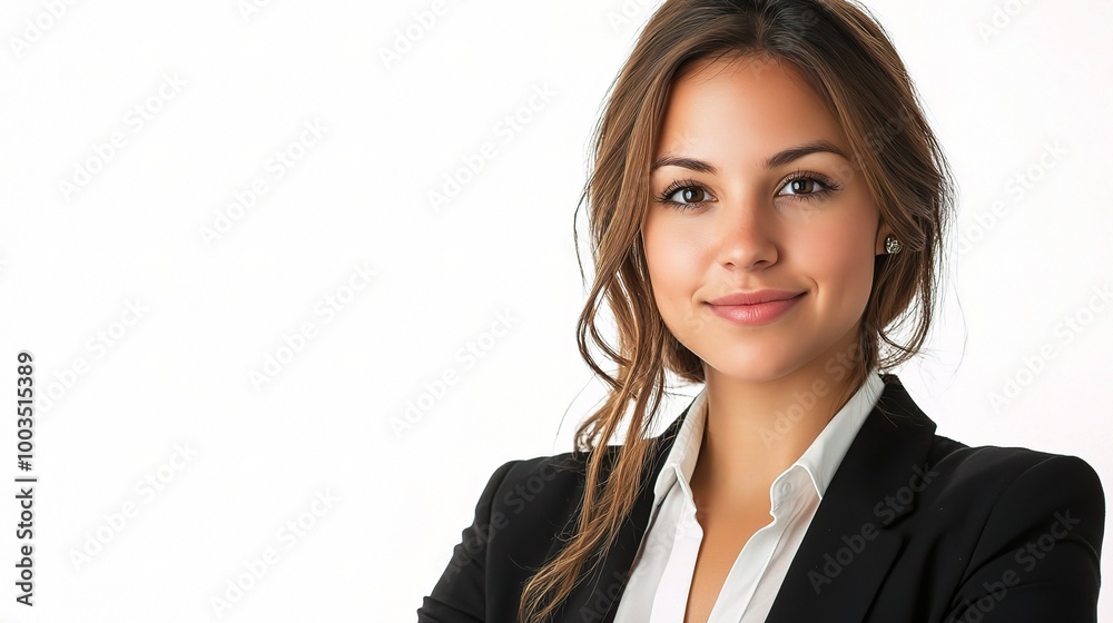 Confident Businesswoman in Modern Attire Confident Businesswoman in Modern Attire