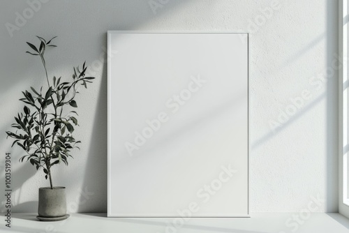 Wallpaper Mural A3 Poster Mockup on White Background created with Generative AI Torontodigital.ca