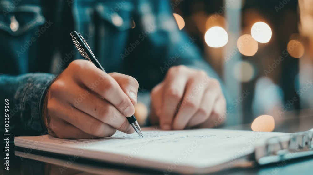 A professional highlighting the most successful aspects of their projects, writing clear case A professional highlighting the most successful aspects of their projects, writing clear case