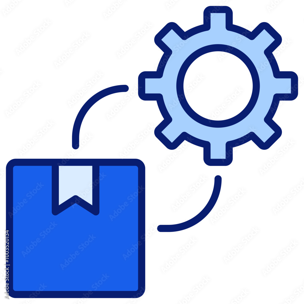 Obraz premium Package Icon Blue Color Icon