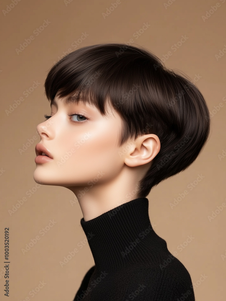 Pixie cut featuring short, layered texture for volume. Showcases face and neck, easy to style and maintain, with versatile options.
Pixie cut featuring short, layered texture for volume. Showcases face and neck, easy to style and maintain, with versatile options.