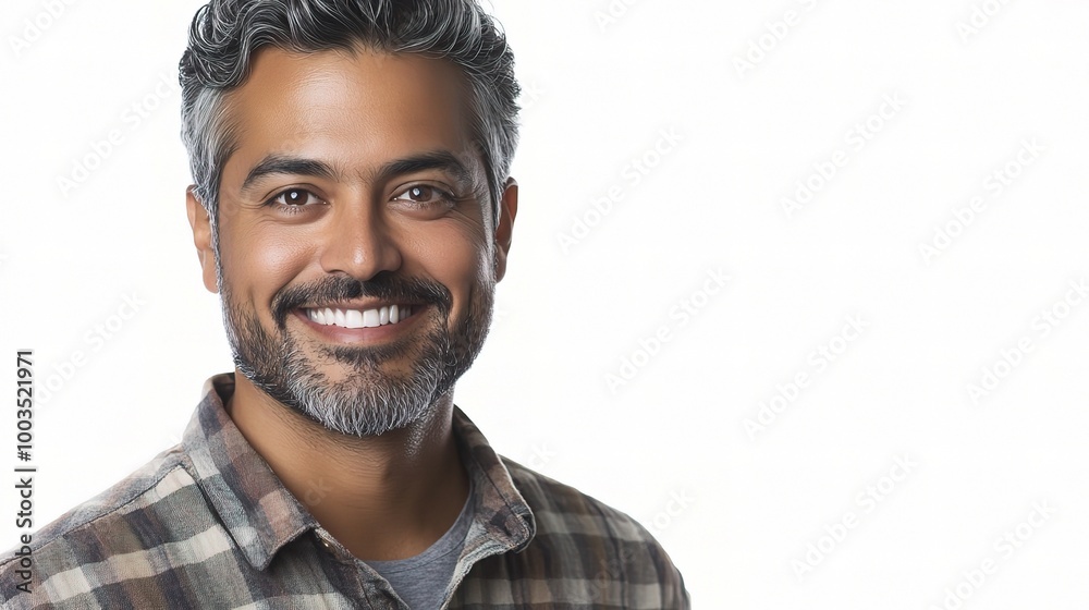 Friendly Man with a Warm Smile in Casual Attire Friendly Man with a Warm Smile in Casual Attire