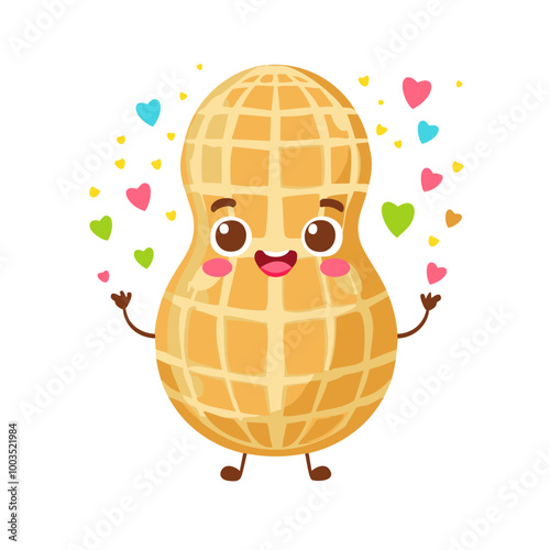 Peanut Food Eat Meal Cuisine Animation Kawaii Character
