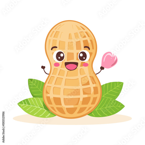 Peanut Food Eat Meal Cuisine Animation Kawaii Character
