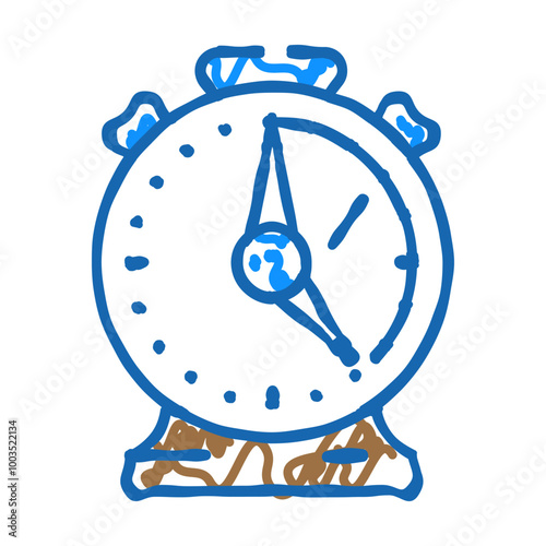 discount time doodle icon sketch vector. discount time sign. isolated symbol illustration