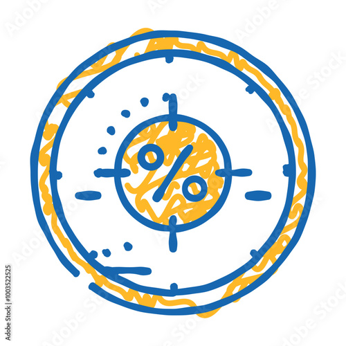 searching for discounts doodle icon sketch vector. searching for discounts sign. isolated symbol illustration
