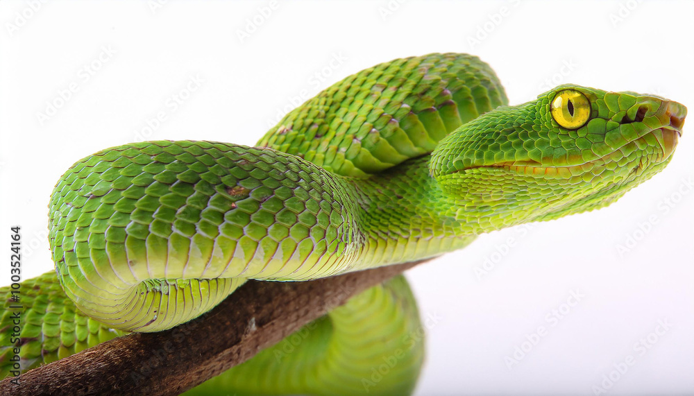 Philippine pit viper snake on white background Philippine pit viper snake on white background