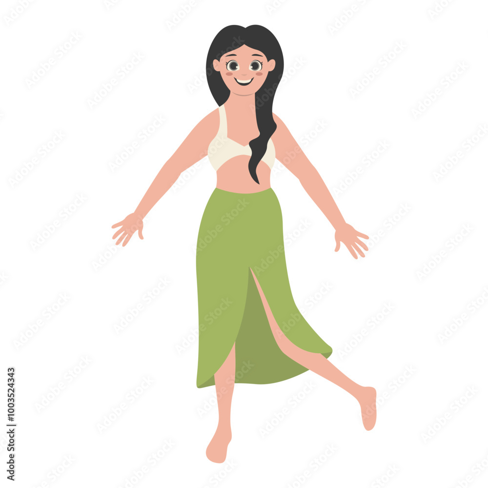 Naklejka premium Illustration of Fun Human Activities on the Beach. Flat Vector Character Design