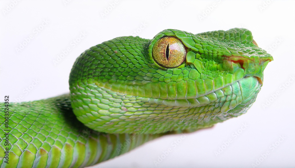 Obraz premium Philippine pit viper snake on white background