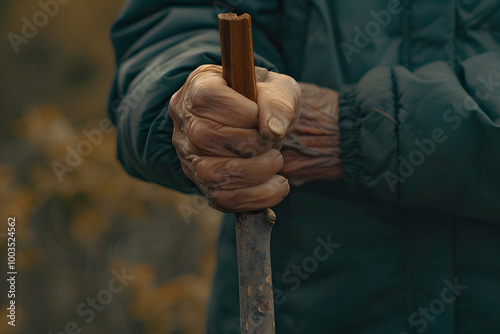 Close-up of elderly hands