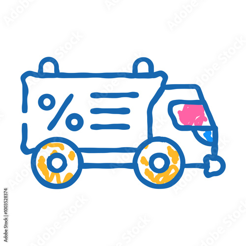 promo car doodle icon sketch vector. promo car sign. isolated symbol illustration