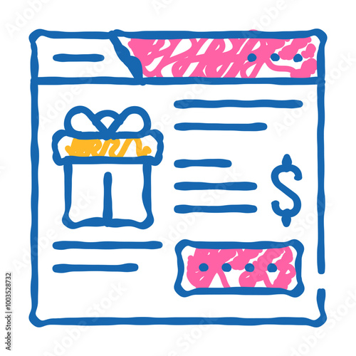 promo code on site doodle icon sketch vector. promo code on site sign. isolated symbol illustration
