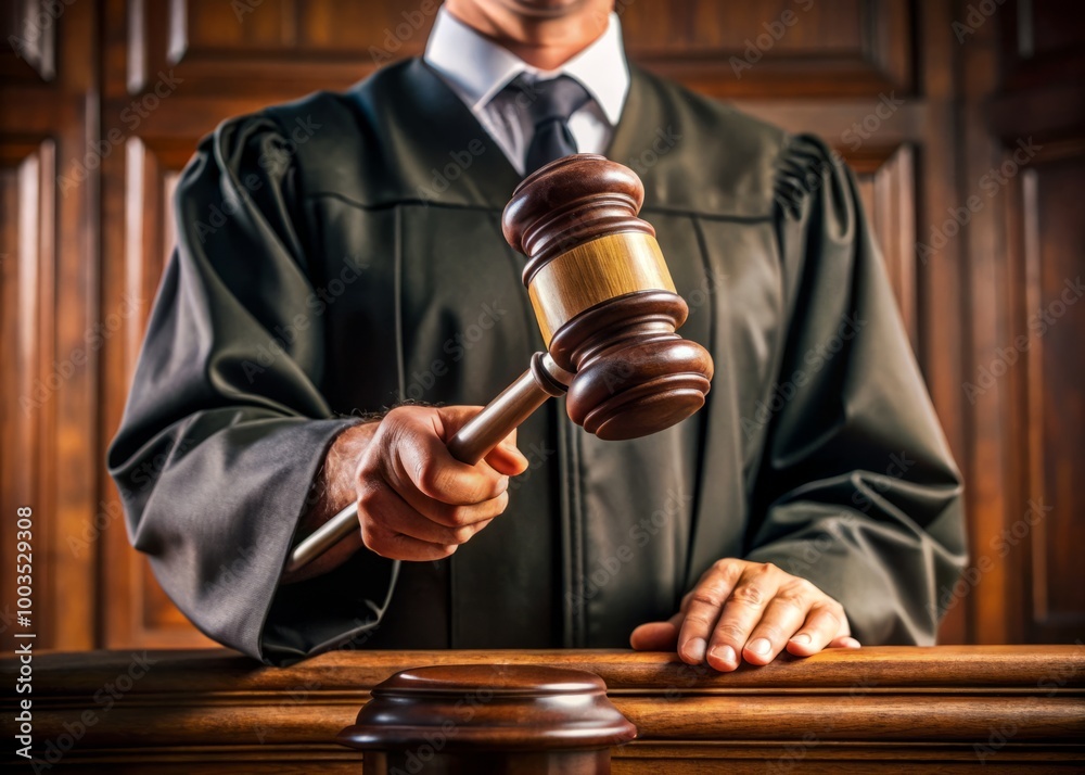 custom made wallpaper toronto digitalA judge wielding a gavel in the courtroom symbolizes law, justice, legal services, and the importance of legislation