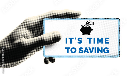 It’s time to save, a conceptual illustration for future financial growth.