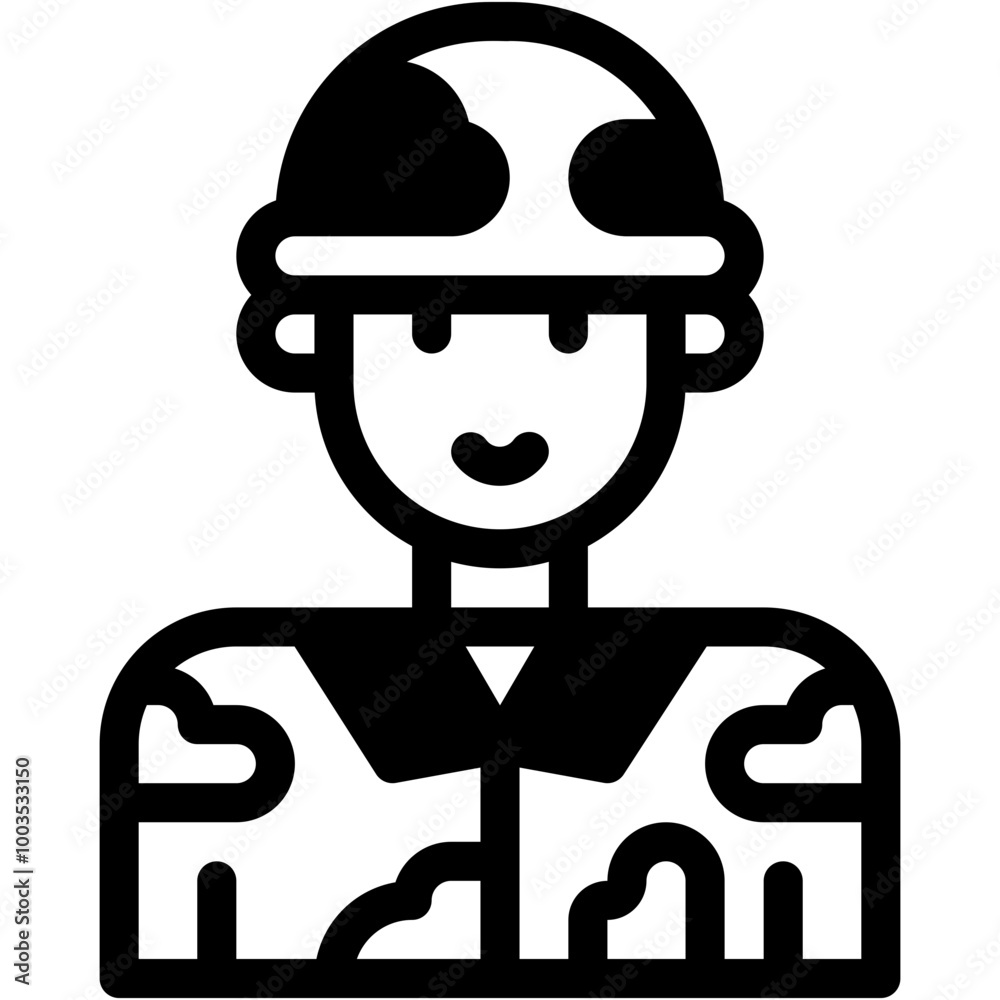 Vector Icon Soldier, Military, Army, Soldier, Camouflage Vector Icon Soldier, Military, Army, Soldier, Camouflage