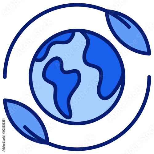 Φωτογραφία Renewable Icon Blue Color Icon