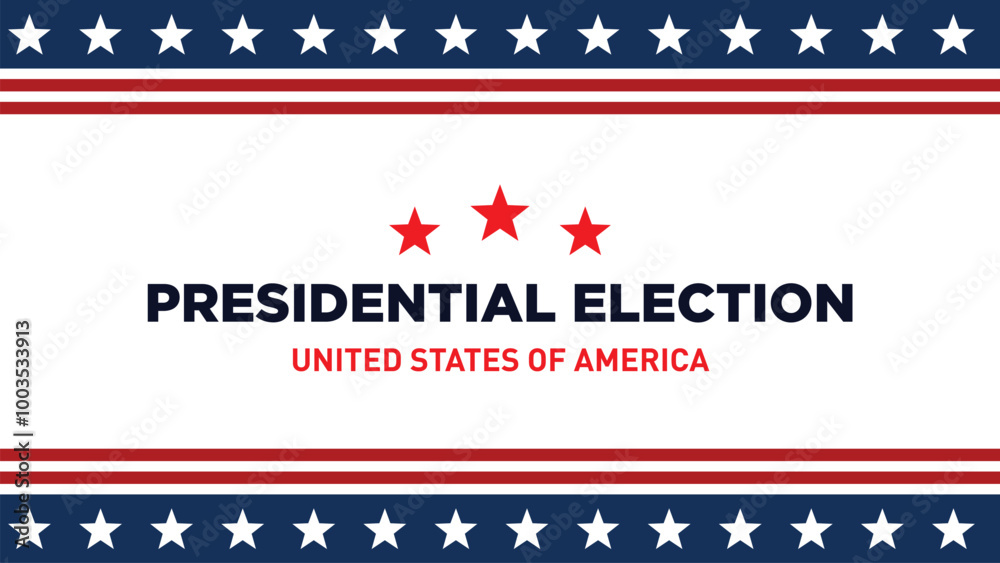 United States presidential election banner. Political election campaign banner. background, post, Banner, card, poster design United States presidential election banner. Political election campaign banner. background, post, Banner, card, poster design