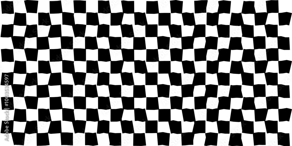 Fototapeta premium Psychedelic checkerboard pattern