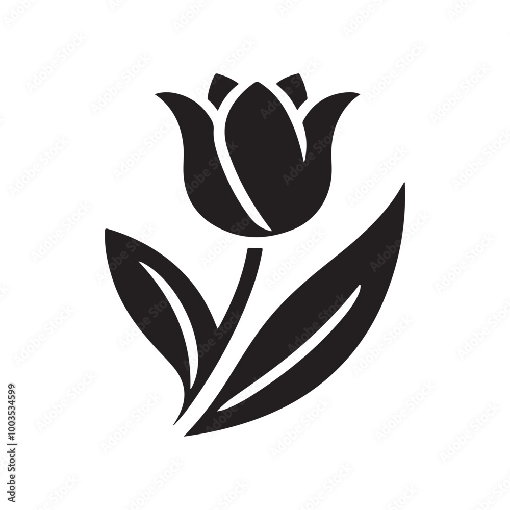 Tulip Flower Silhouette Vector - An Elegant Design Isolated on a White Background, Perfect for Use in Digital and Print Projects Including Branding, Invitations, and Nature-themed Artwork.
Tulip Flower Silhouette Vector - An Elegant Design Isolated on a White Background, Perfect for Use in Digital and Print Projects Including Branding, Invitations, and Nature-themed Artwork.