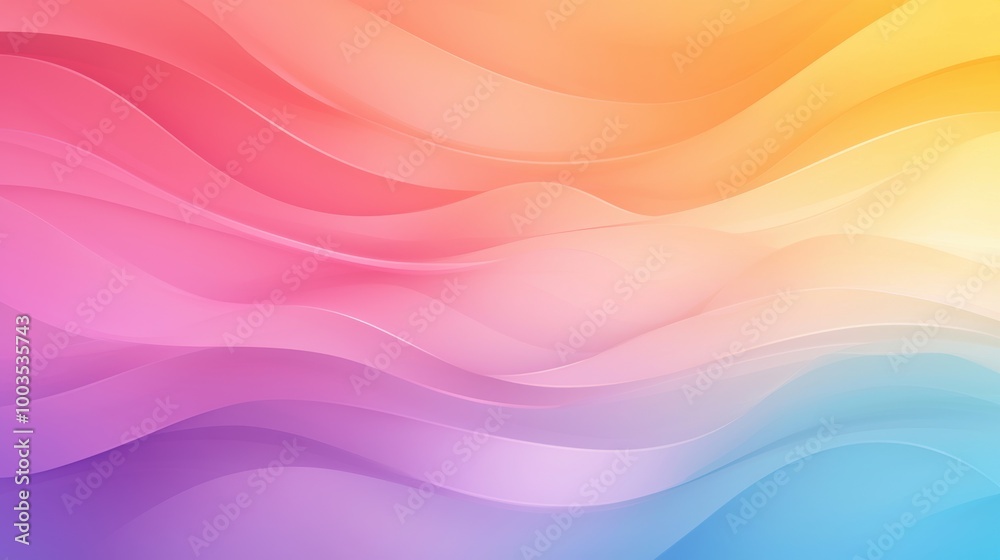 Colorful abstract waves background with soft gradients. Colorful abstract waves background with soft gradients.