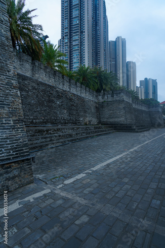 Old buildings of traditional Chinese ancient city walls