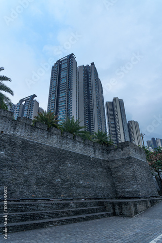Old buildings of traditional Chinese ancient city walls