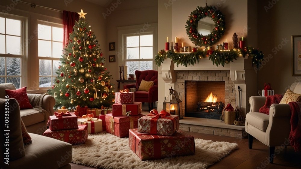 Cozy Living Room Christmas Decorations: Cozy Living Room Christmas Decorations: