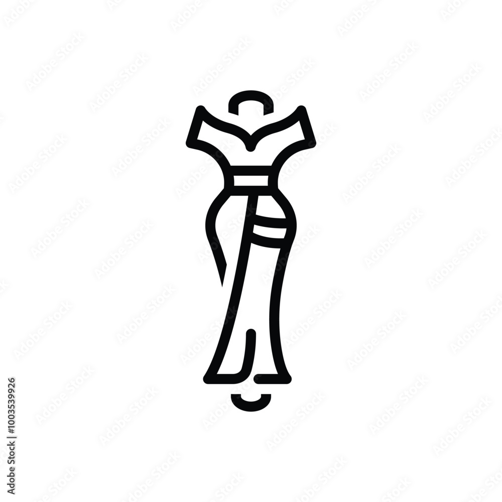 Black line icon for mannequin Black line icon for mannequin