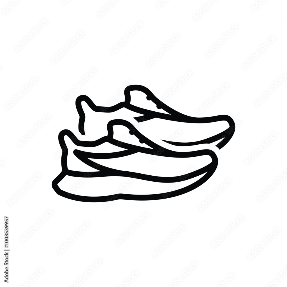 Black line icon for shoes Black line icon for shoes