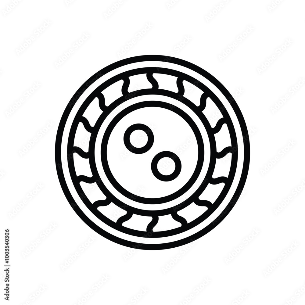 Black line icon for button Black line icon for button