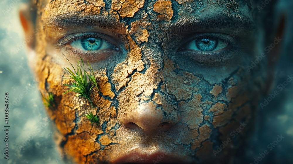 Cracked Skin Face Art Cracked Skin Face Art