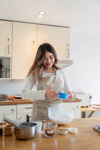 Happy Home Baker Organizing Ingredients for Baking Session