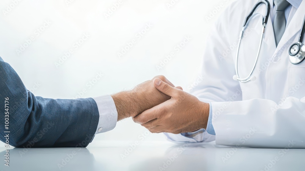 Doctor using stethoscope while patient describes symptoms, focused on listening, doctor and patient, health, medical care Doctor using stethoscope while patient describes symptoms, focused on listening, doctor and patient, health, medical care