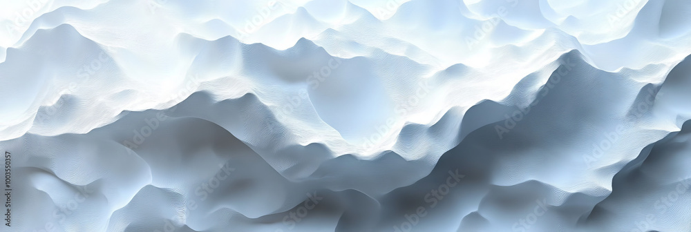 Fototapeta premium Abstract 3D Render of a Mountain Range