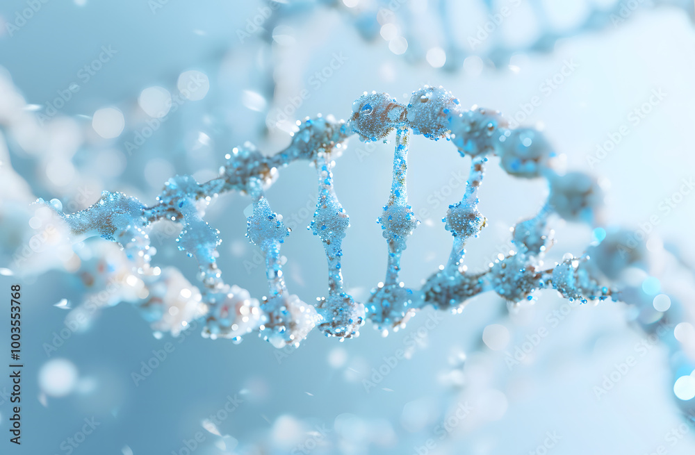 A crystal clear 3D model of DNA A crystal clear 3D model of DNA