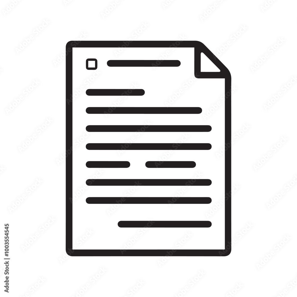 Icon of a document with text lines and bullet points. Icon of a document with text lines and bullet points.