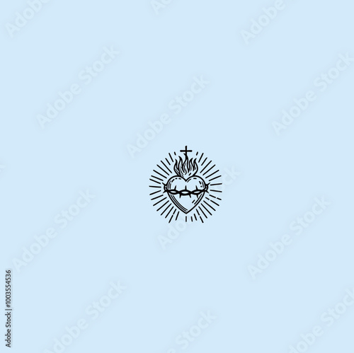 THESE HIGH QUALITY SACRED HEART JESUS VECTOR FOR USING VARIOUS TYPES OF DESIGN WORKS LIKE T-SHIRT, LOGO, TATTOO AND HOME WALL DESIGN